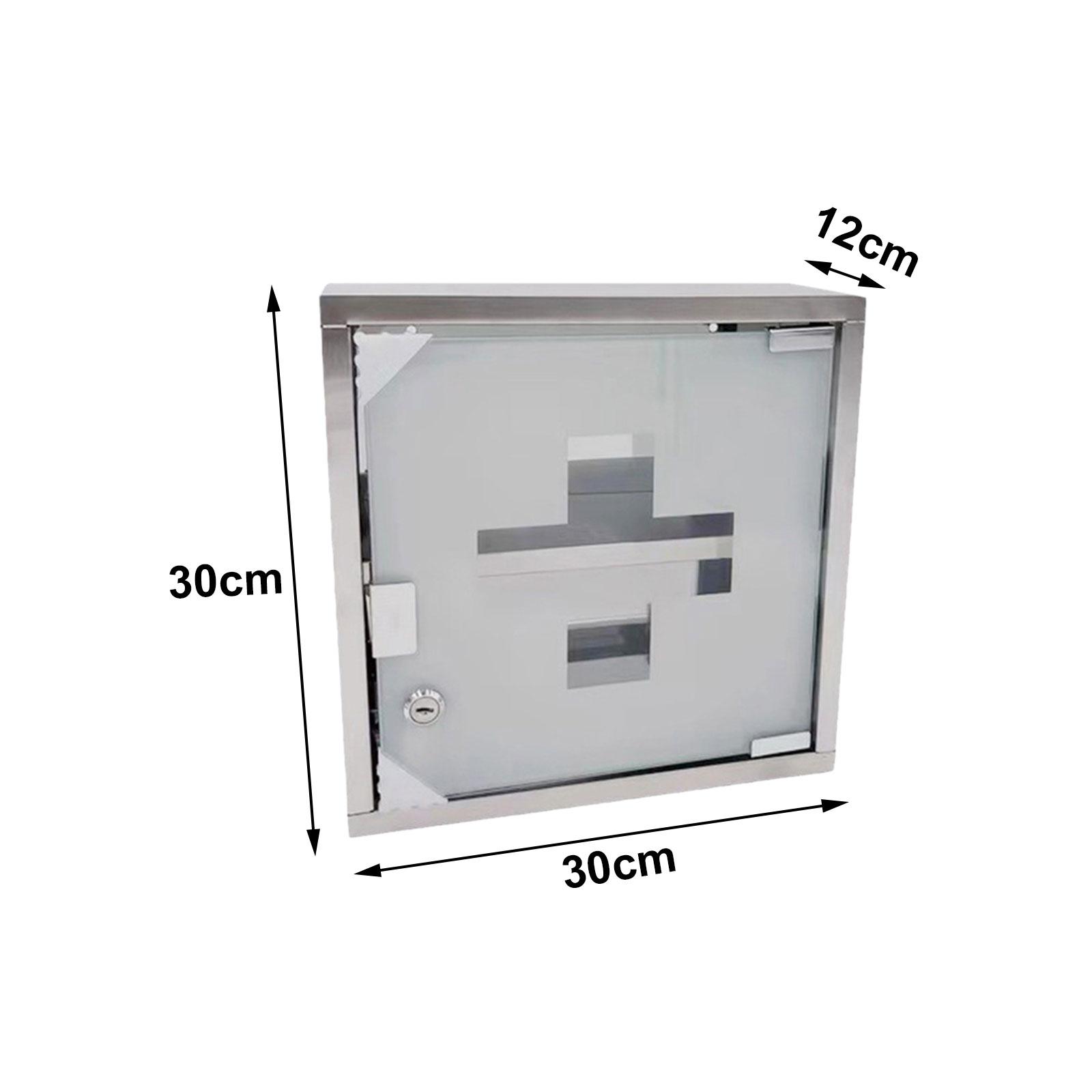 First Aid Medical Box Wall Mou - Medicine Cabinet Lock ulasan dan harga