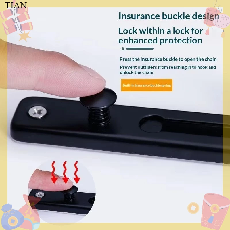 Door Chain with Lock Door Lock - Security Chain Door ulasan dan harga