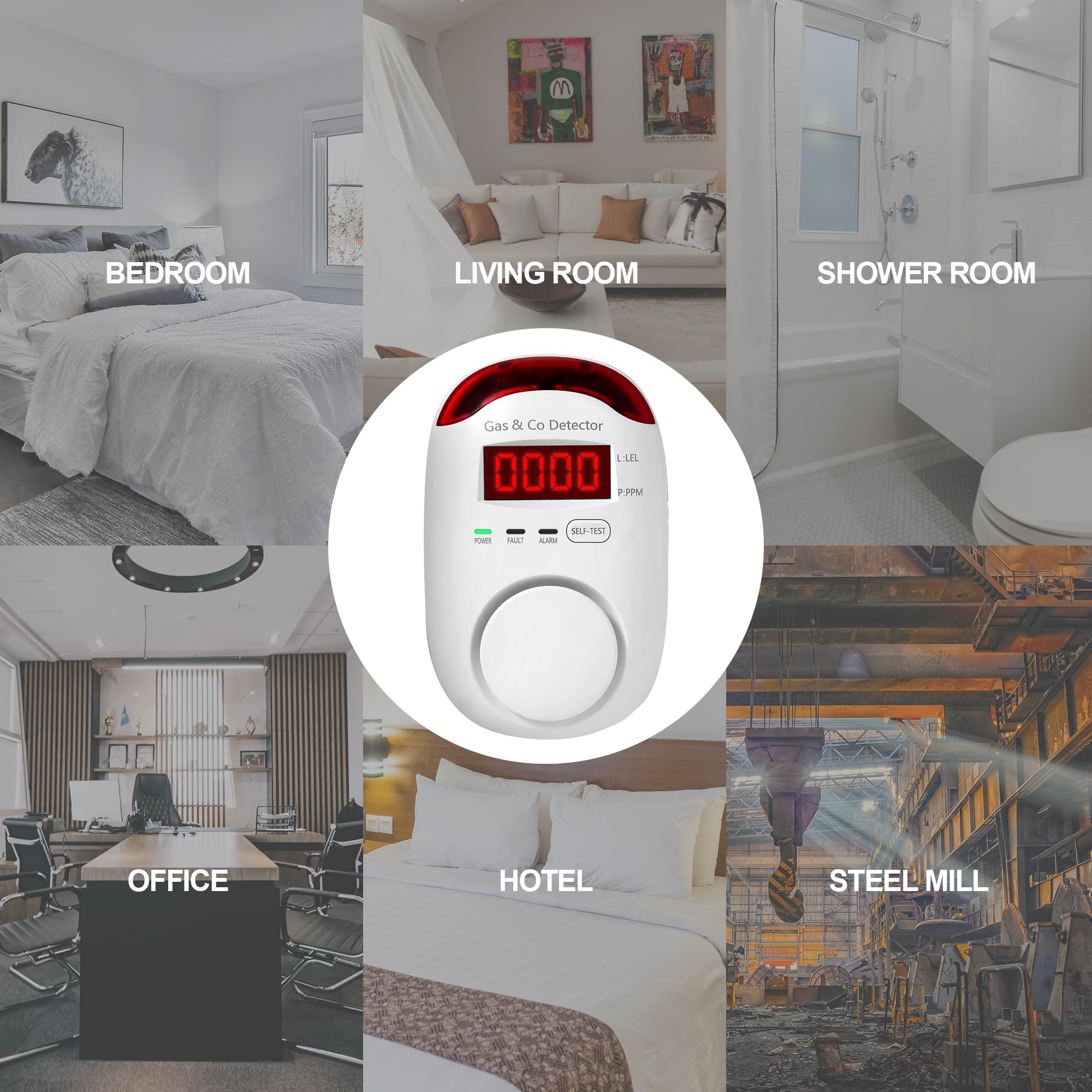 Combination Gas & Carbon Monox - Co Detector Plug ulasan dan harga