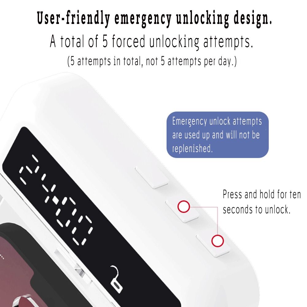 Portable Phone Lock Box with T - Medicine Cabinet Lock ulasan dan harga