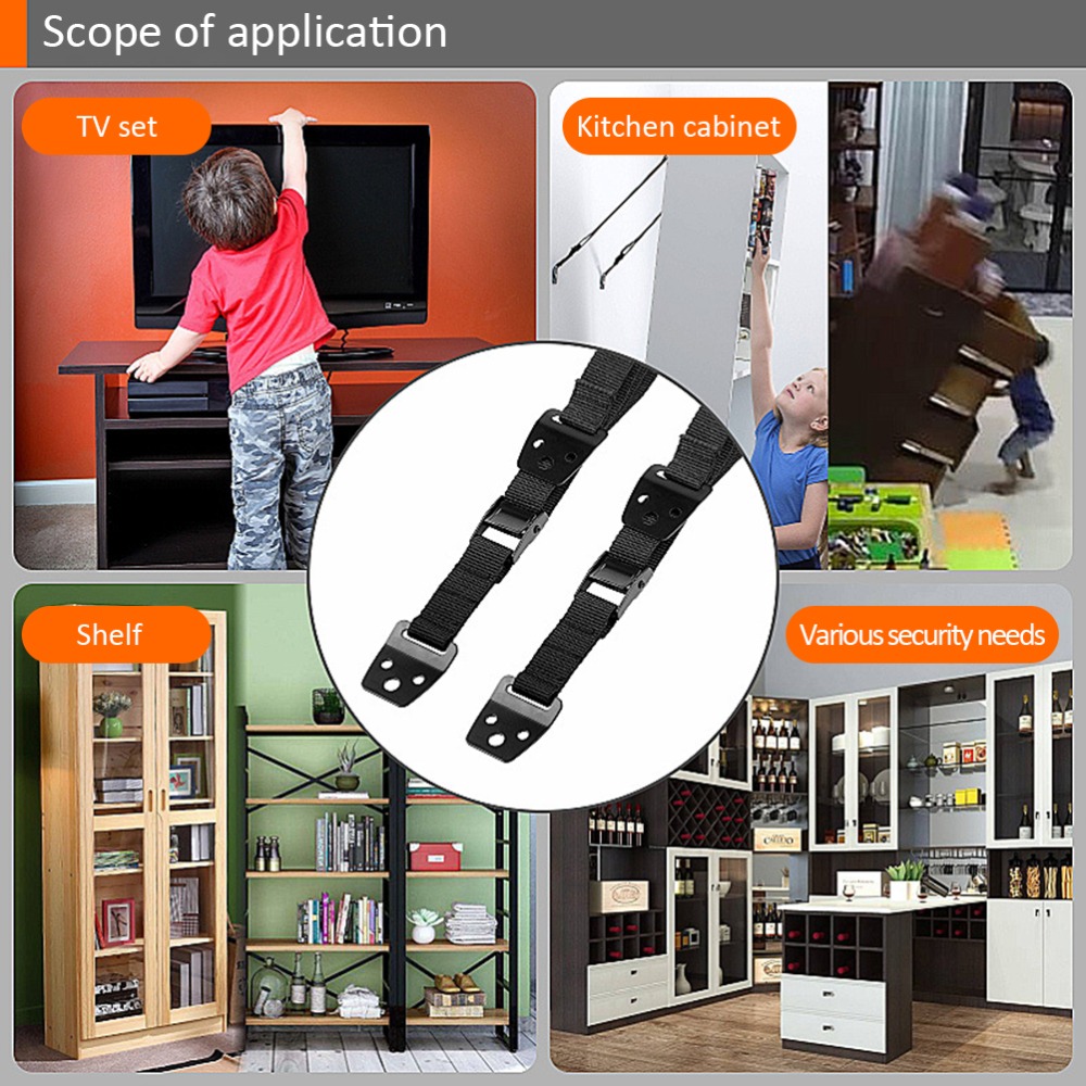 2Pcs Durable Nylon Furniture A - Earthquake Anchor Strap ulasan dan harga